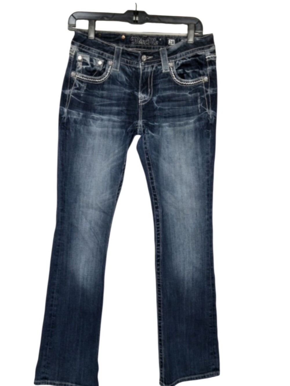 Miss Me Women's Low Rise Bootcut Medium Wash western Jeans Blue SZ 28x31